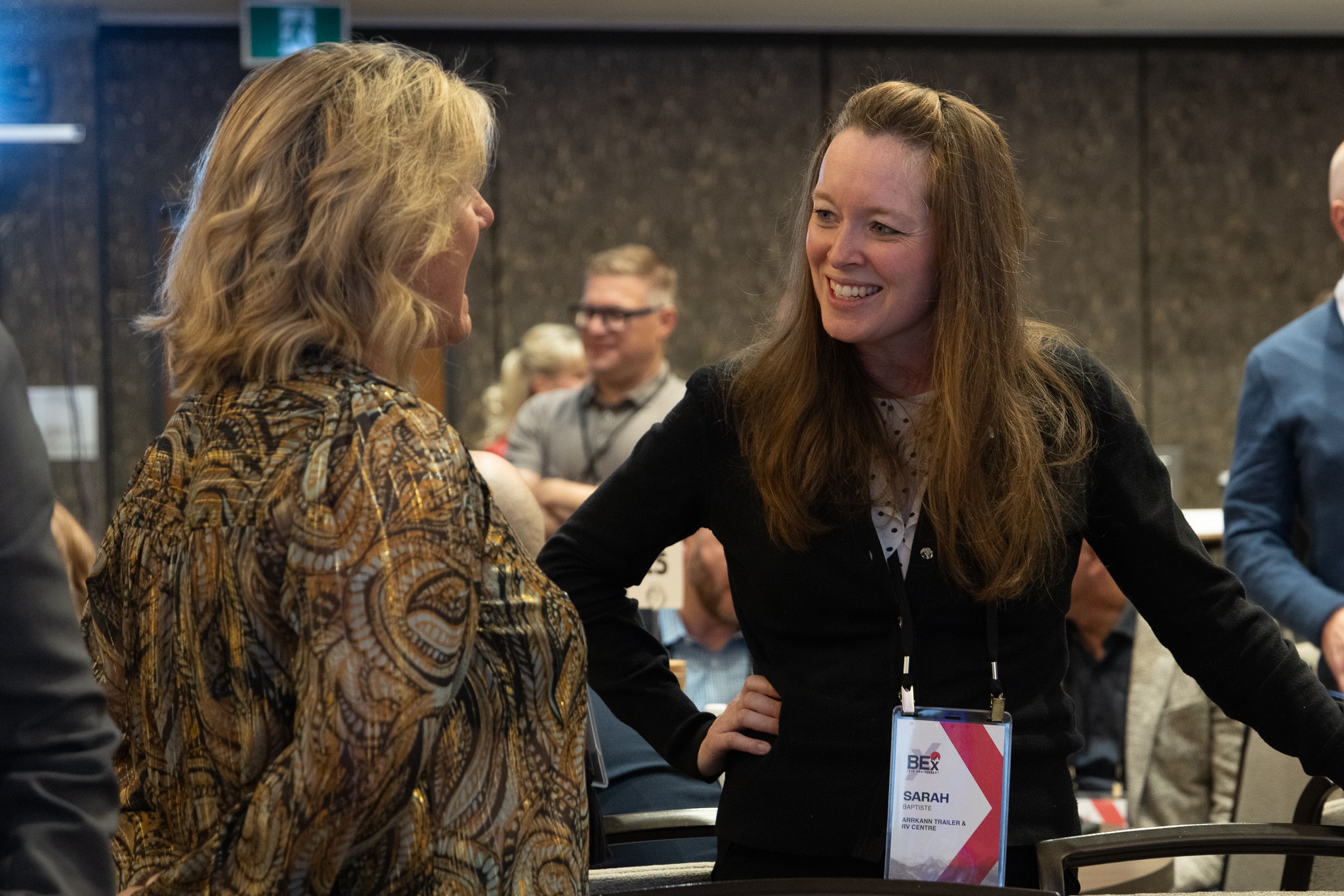 Man speaking to his table group during BEx Connex peer session